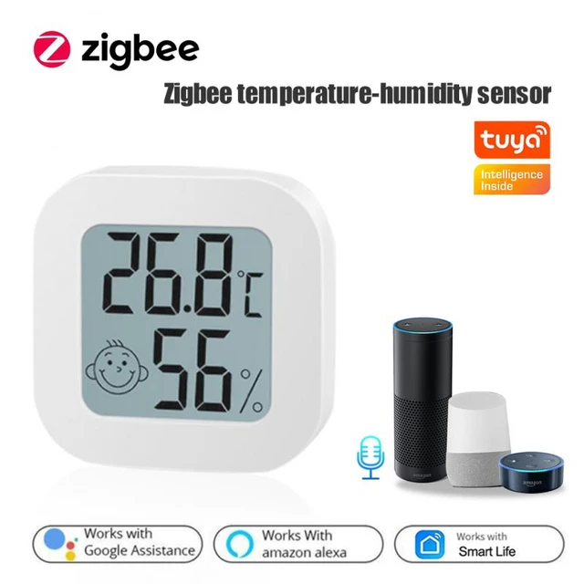 Station Météo Intelligente avec Batterie, 62 Mini Passerelle Zigbee  Requise, Écran LCD, Compatible avec  Alexa