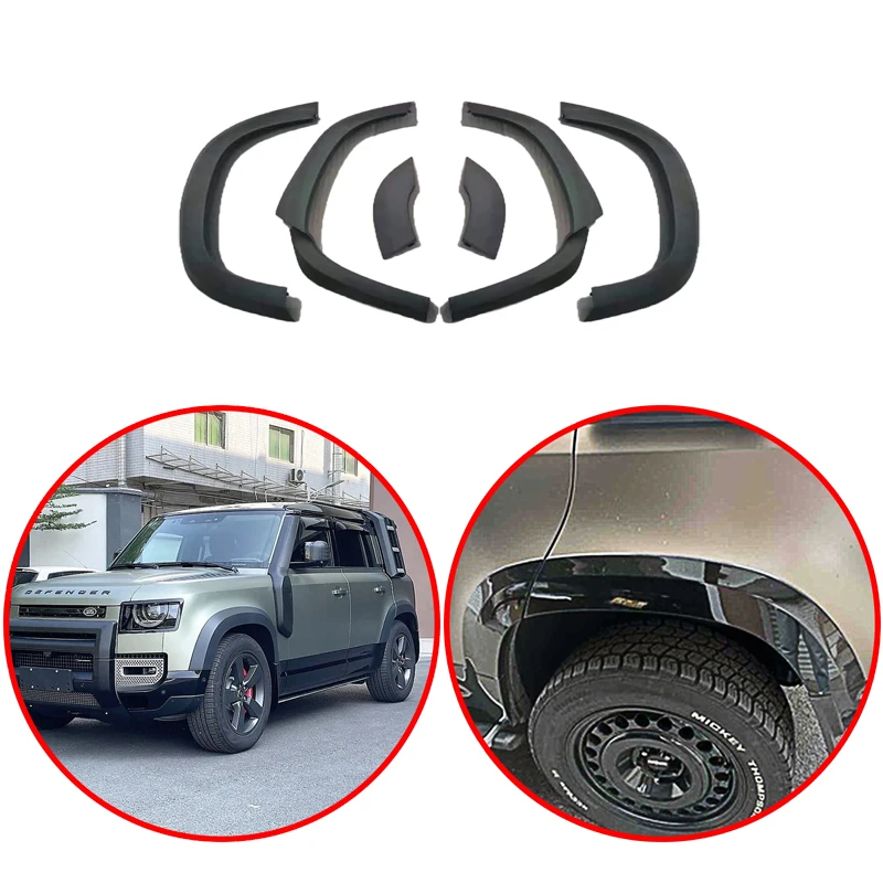 

Колесные Брызговики, Защитная Наклейка для Land Rover Defender 110 2020-2023, ABS колесо-арка, Арка брови, декоративный комплект с защитой от царапин