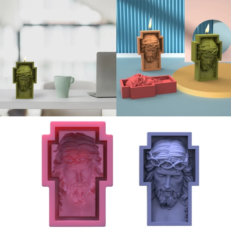 

Голова человека, украшение статуи, свеча, силиконовая форма, смола, эпоксидная смола, рождественские поделки, сделай сам, для