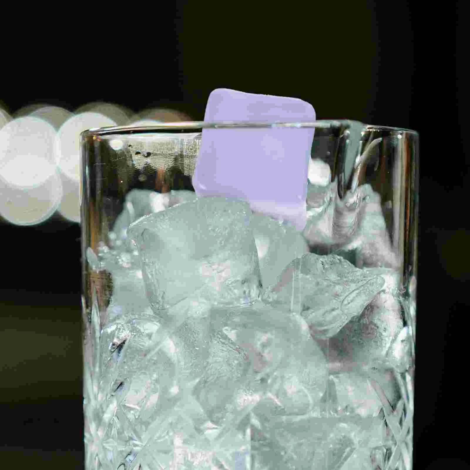 Reusable Washable Non-Melting Acrylic Block For Drinks Beverage Glow In The Dark acrylic ice block