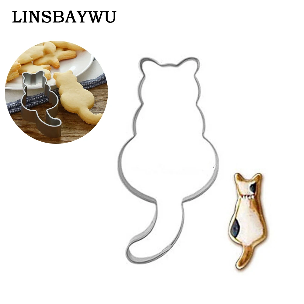 Cat Shaped Stainless Steel Biscuit Pastry Cookie Cutter Cake Decor Baking Mold Cat Shaped Stainless Steel Biscuit Pastry Cookie Cutter Cake Decor Baking Mold
