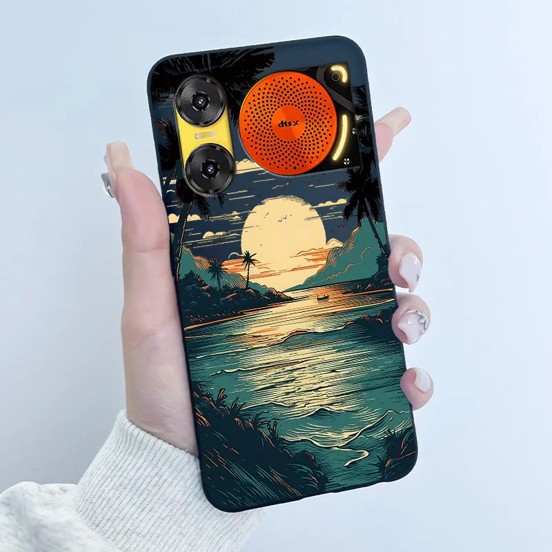 Cute Rabbit Black Silicone Phone Case, Soft TPU Cover