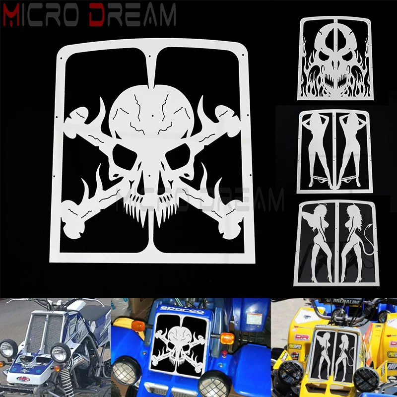 Skull Skeleton Lady Angel Devil Racing Radiator Grill Atv Quad Off Road 1987-2012 For Yamaha Banshee 350 Grille Guard Cover