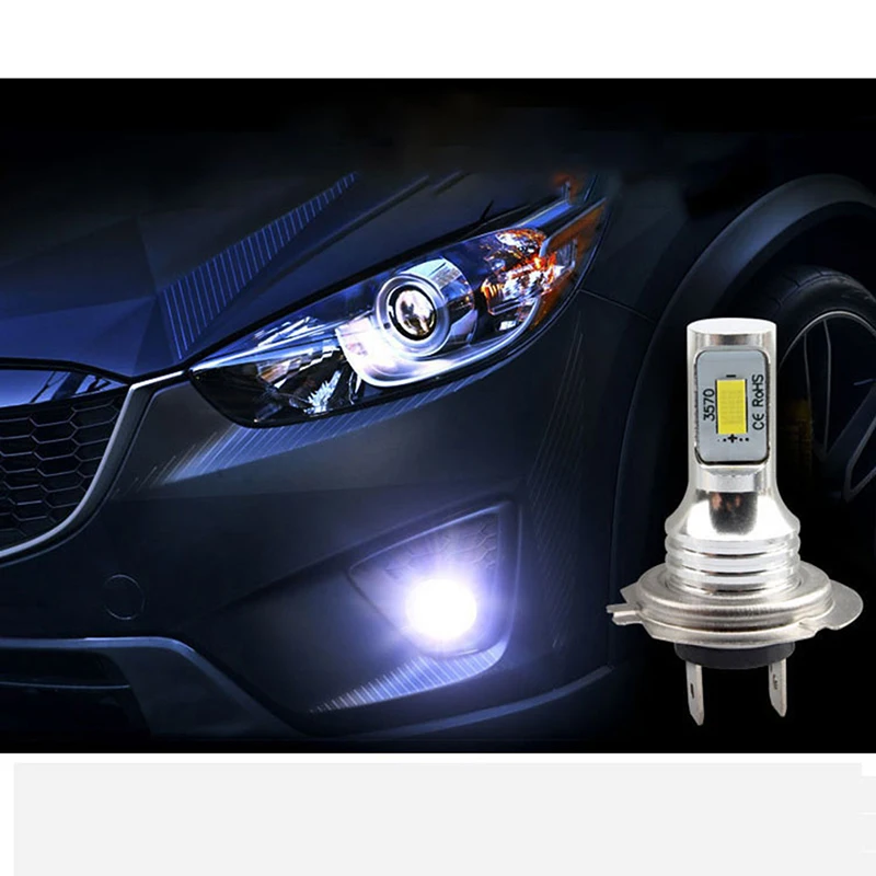 H7 Led Canbus Headlight H7 Led Lo Beam Bulbs 6000K IP 68 CSP 3570 LED Chips 2pcs csp 1860 h7 led headlight dc12v 24v 120w 7500lm replace xenon hi low kit bulbs beam 6000k canbus error free white car light