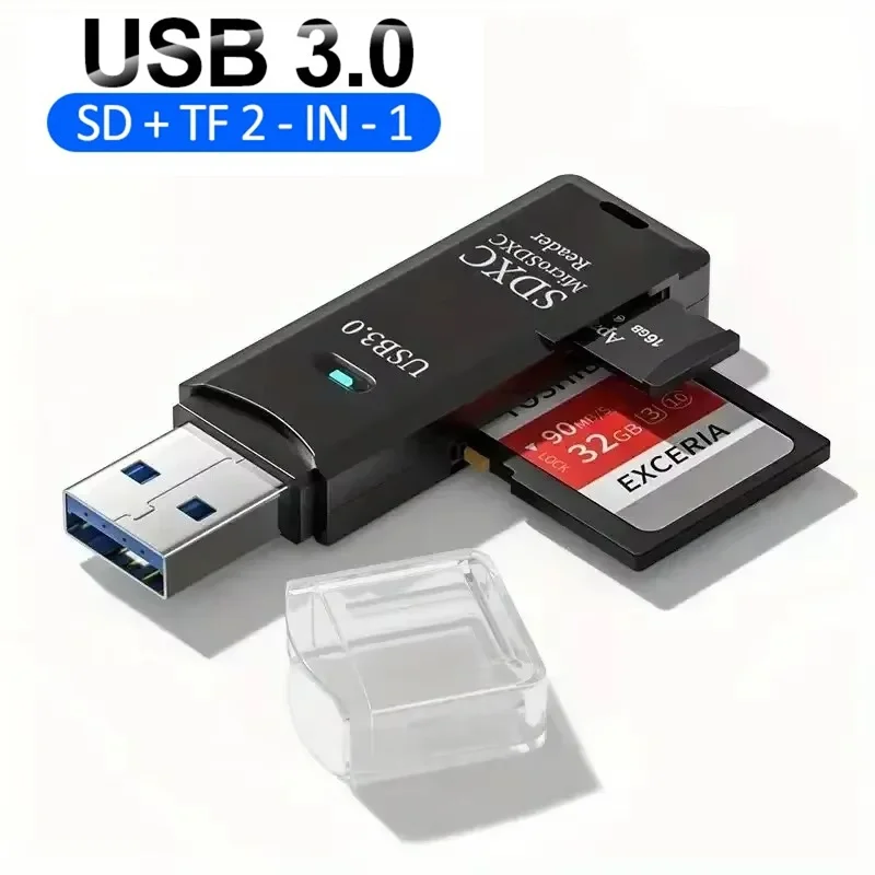 다기능 고속 USB 3.0 카드 리더 USB 카드 리더 어댑터는 컴퓨터 태블릿 ..