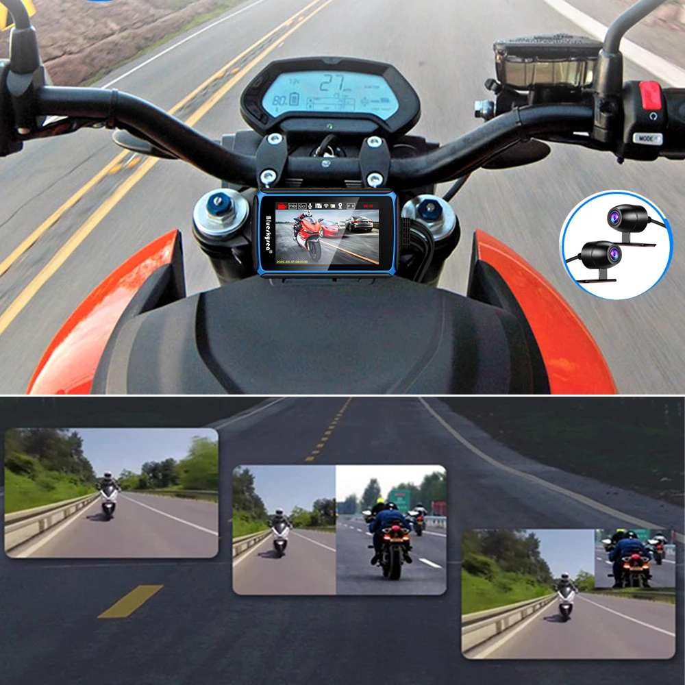 DV988 Touchscreen Motorcycle Dashcam