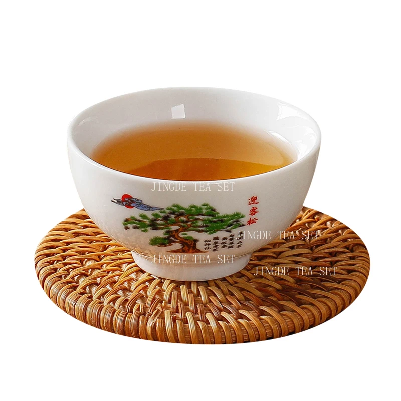 6pcs Ceramic Kung Fu Tea Cup Set Household Blue and White Porcelain Tea Cup Chinese Small Capacity Tea Cup Set Drinking Utensils