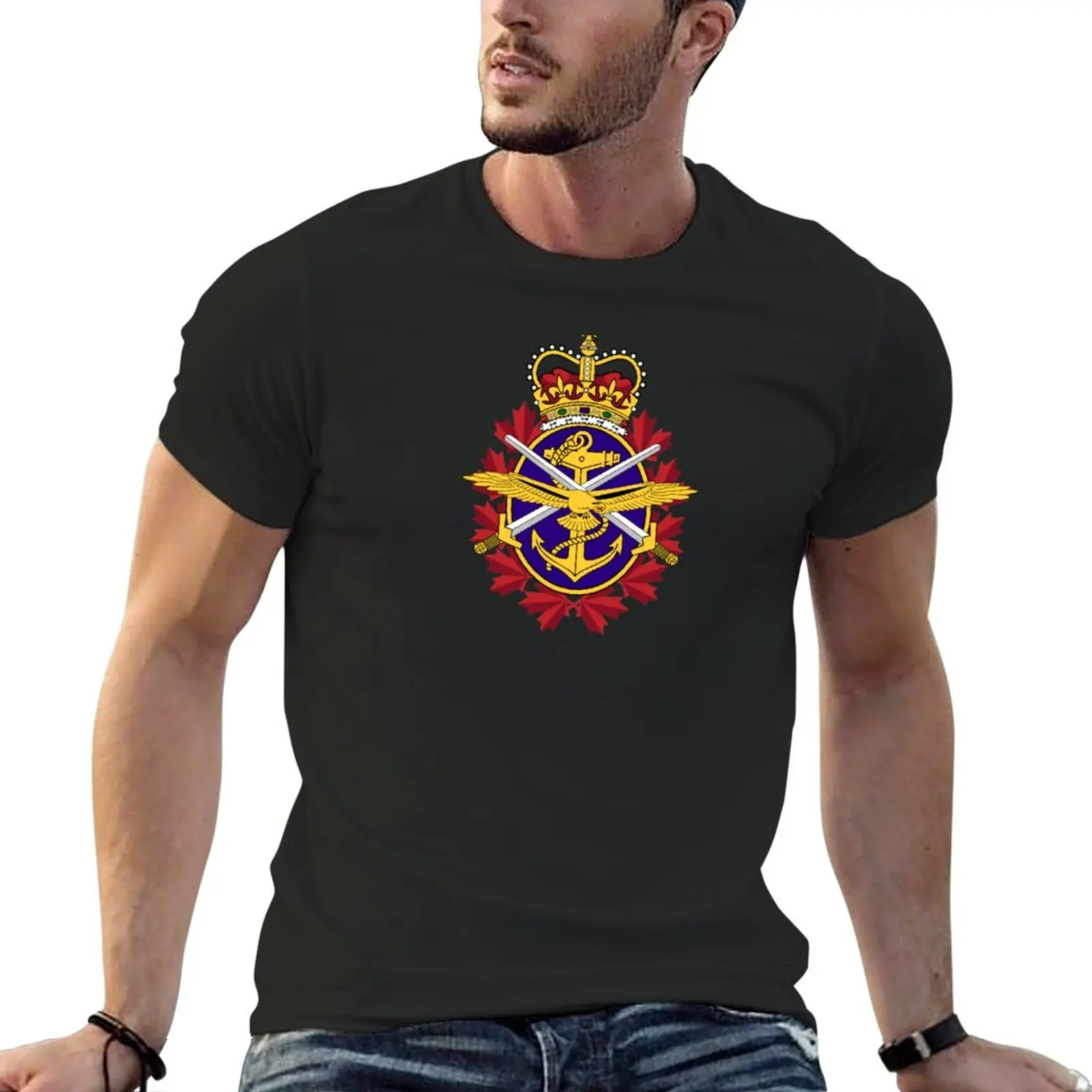 

Canadian Armed forces coat of arms flag T-Shirt Tee shirt oversized new edition mens graphic t-shirts hip hop