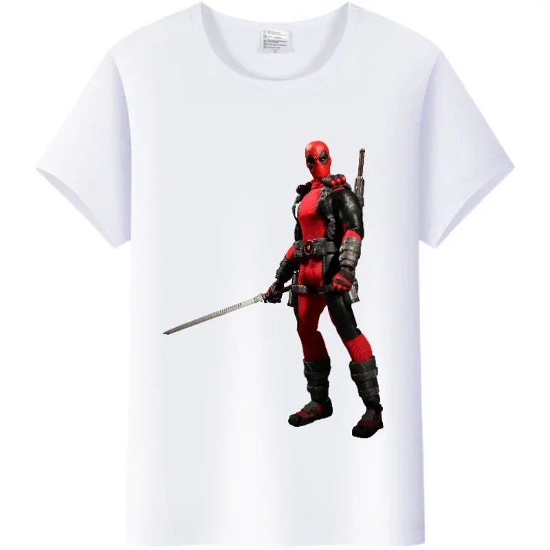thumbnail image 1 of Camiseta de algodón de verano para niños 2024, camisetas con gráficos de Deadpool de dibujos animados de Marvel, camisetas estéticas Y2K para bebés y niñas, ropa para niños, 1 of 5