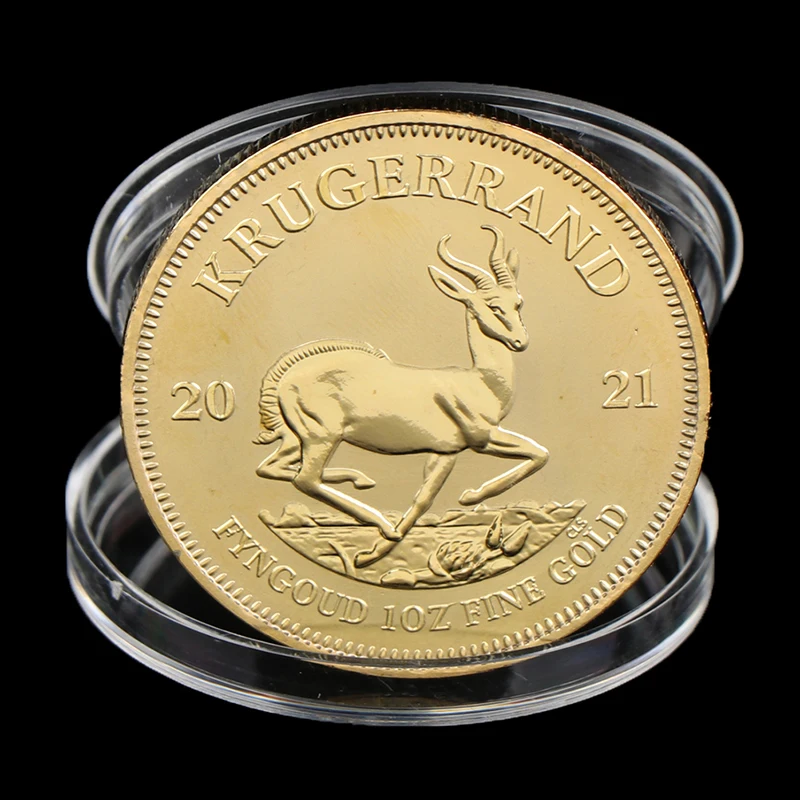 1 Pz 1974/1978/2021 Sudafricano Oro Krugerrand Moneta Moneta D'Oro Replica Cosplay Prop Replica Di Alta Qualità