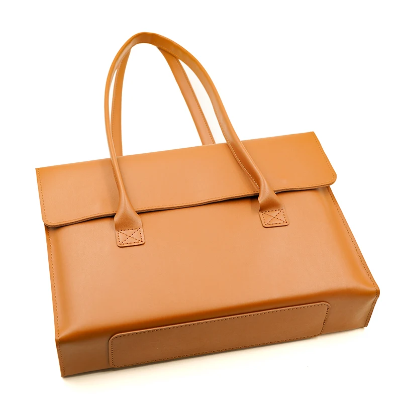 Ladies PU Leather Laptop Bag Handbag 13/14/15.6/16 Inch For Macbook Air Tablet HuaWei MateBook Thinkpad Single Shoulder Bags — view 6