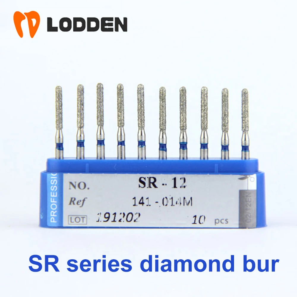 

10pcs SR Dental Diamond Burs Round End Cylinder Drill Set 1.6mm Shank Polishing Burs for High Speed Handpiece Dental Burs