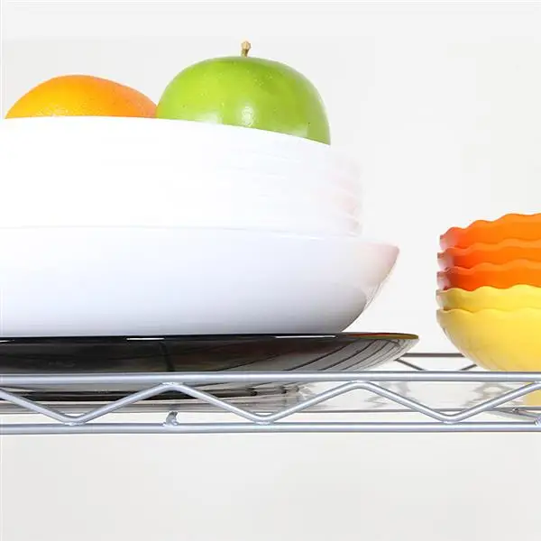 银色 百变金属组合架 置物架厨房整理架层架落地储物架微波炉架（XM_235S）-12