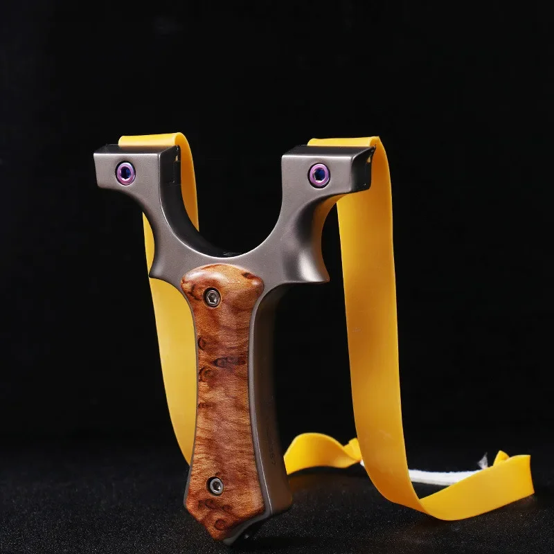 High Quality Hunting Stainless Steel Slingshot With Flat Rubber Band Outdoor Sports Hunting Shooting Catapult Accessorie 3