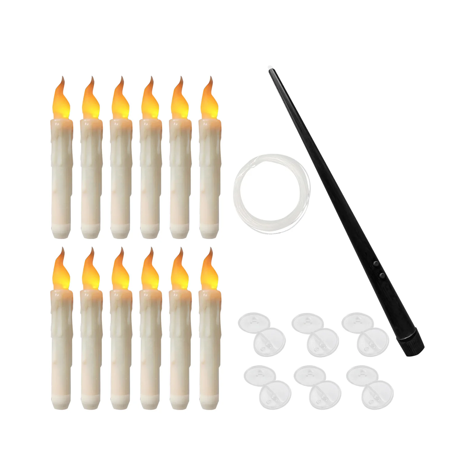 12 Candele LED Fluttuanti Con Telecomando – Luce Calda Tremolante – Impermeabili Per Halloween E Natale