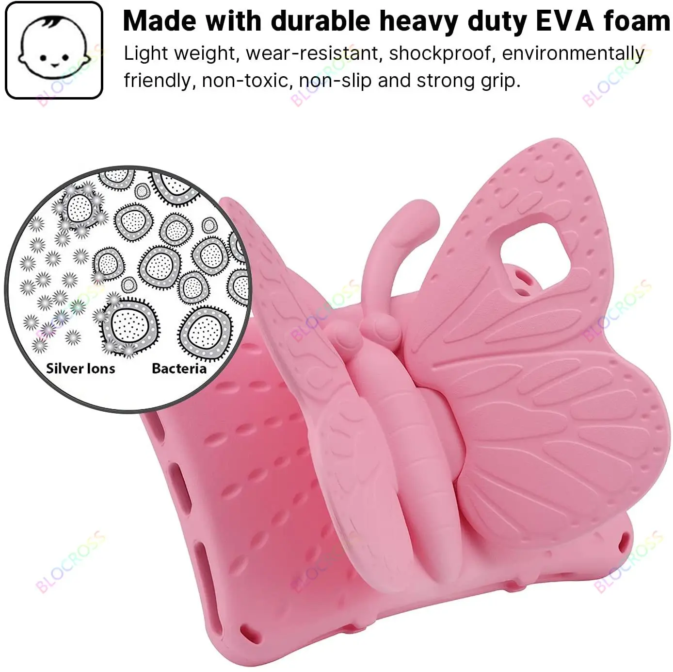 Eva Tablet Case para Crianças 8.7 Polegada Samsung Galaxy Tab a7 Lite 2023 T220 T225 Borboleta Suporte Capa para Galaxy Tab a8 10.5 2023 - Imagem 6