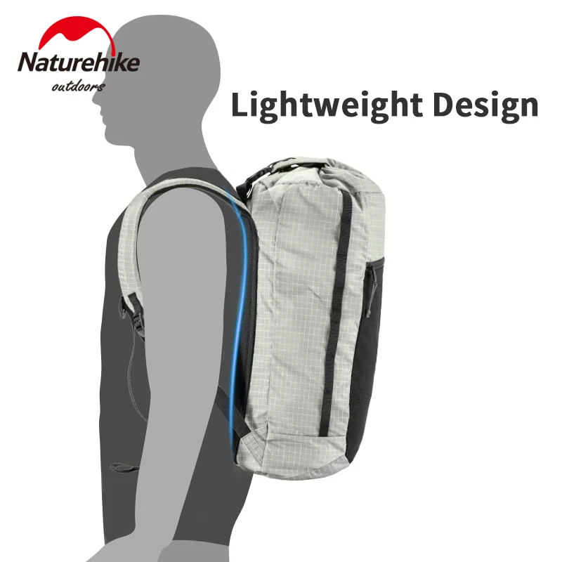 Naturehike Outdoor 20L Lightweight Backpack Waterproof Wear-Resisting High-Capacity Camping Hiking Travel Backpack Eva Cushion