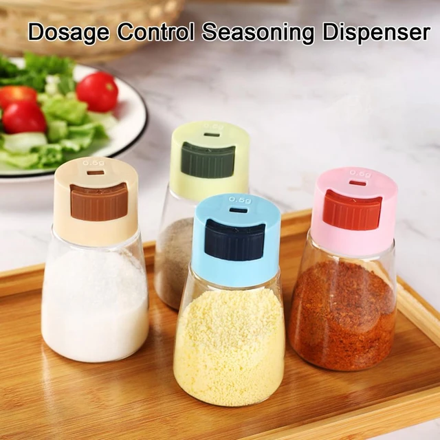 1pc Salt Shaker With Press-and-measure Top