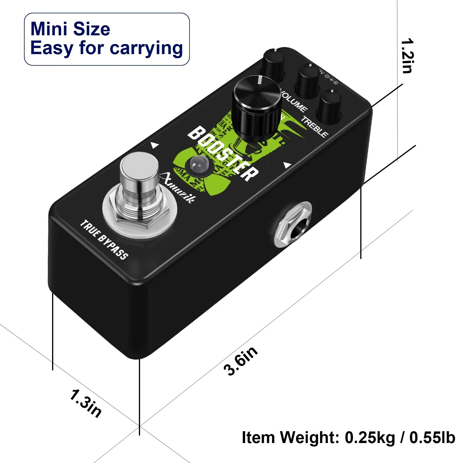 Amuzik Mini Guitar Pedal Boost Effect Pedals Booster Pedal Pure