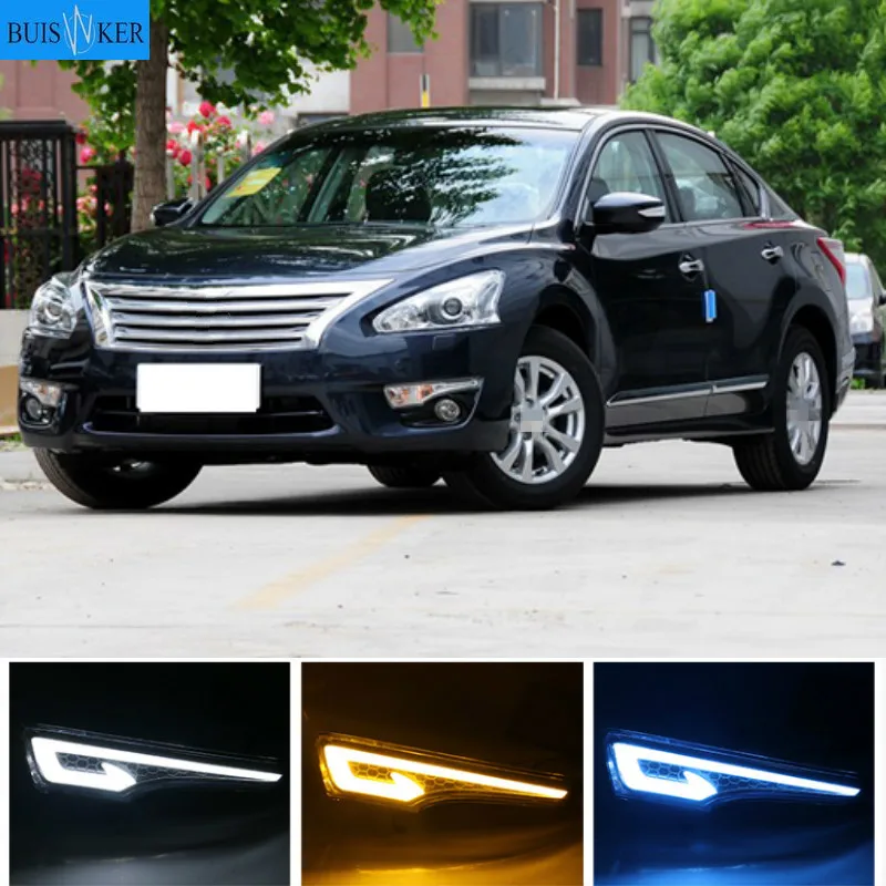 

1Pair DRL Daytime Running Lights fog lamp cover headlight 12V Daylight For Nissan Altima Teana 2013 2014 2015