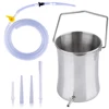 2L Reusable Home Enema Bucket Kit Stainless Steel Non Toxic Coffee Enema Kit with Nozzles for Colon Cleansing Detox Health Care 1
