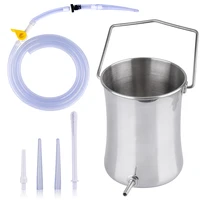 2L Reusable Home Enema Bucket Kit Stainless Steel Non Toxic Coffee Enema Kit with Nozzles for Colon Cleansing Detox Health Care 1