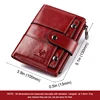 100% Genuine Leather Wallet for Women Luxury Design RFID Card Holder with Zipper Coin Pocket Bifold Multi-functional Money Purse 4