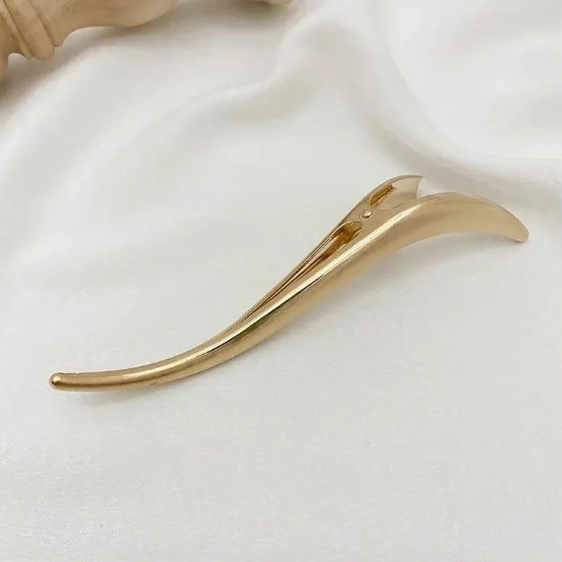 Koreanische Feste Metall Haar Clip Pin Mode Einfache Haarnadel Barrettes Elegante Haar Klaue Hairgrip Headwear Für Frauen Haar Zubehör – Detail 12