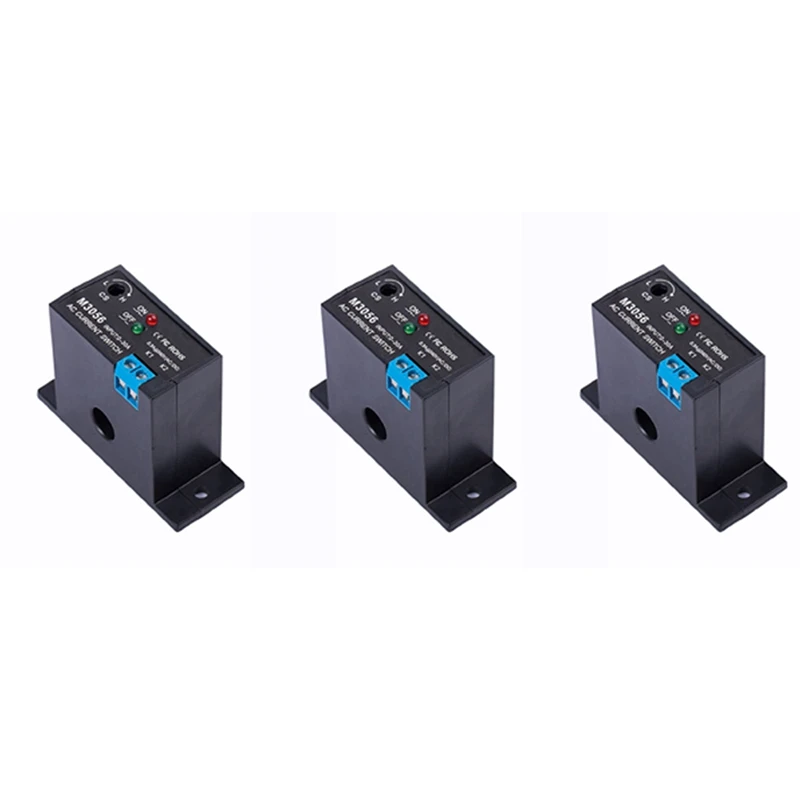 New-3X Current Sensing Switch Induction Relay AC Linkage Device Plc Signal Over Limit Closed AC 0.2-30A ( NC M3056)