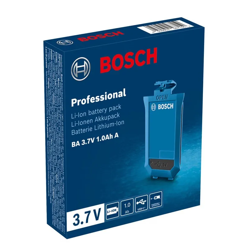 

Bosch 3.7V 1Ah lithium-ion battery (The battery is not sold separately and is shipped together with the unit.)