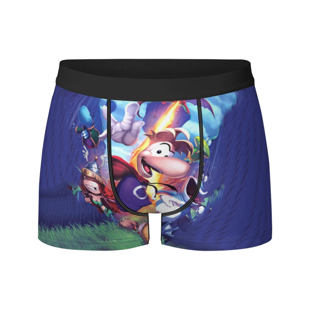 thumbnail image 1 of Recién llegado, calzoncillos tipo bóxer transpirables para hombre con estampado de dibujos animados de Rayman Legends Adventures Game, ropa interior para hombre, regalo, 1 of 5