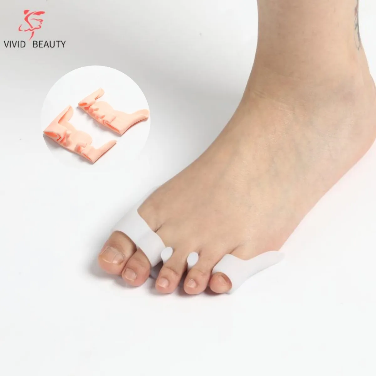 

2Pcs=1Pair Toe Separator Bunion Corrector Pain Relief for Overlapping Crooked and Hammertoes Restore Natural Shape Alignment