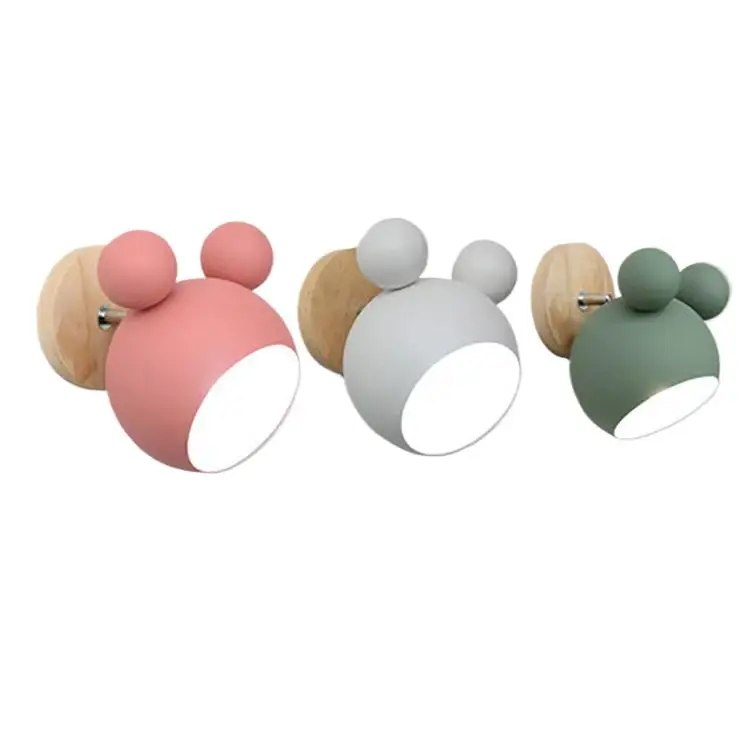 

Nordic bedroom berth lamp personality children marca Long Mu reading lamp corridor wall lamp decoration mickey