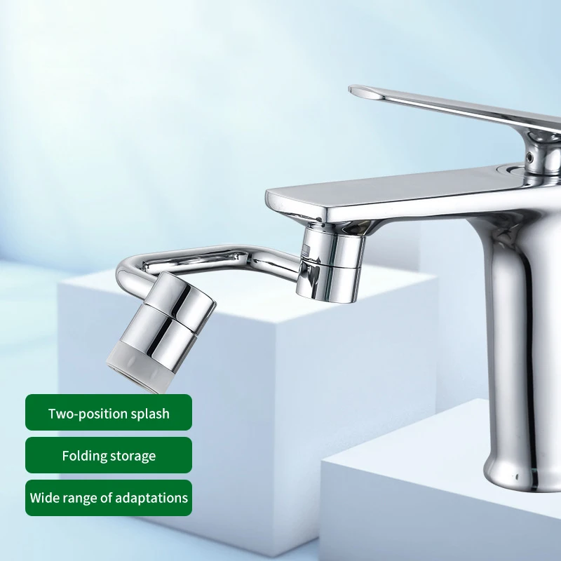 1080 degree rotating faucet extender metal U shaped robotic arm universal dual model Splash-proof filter faucet home bathroom 2