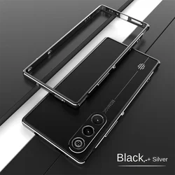 Ultra - Thin Aluminum Metal Bumper Frame Case Cover - Sleek Protection for ZTE nubia RedMagic 10 Air (Black Silver)