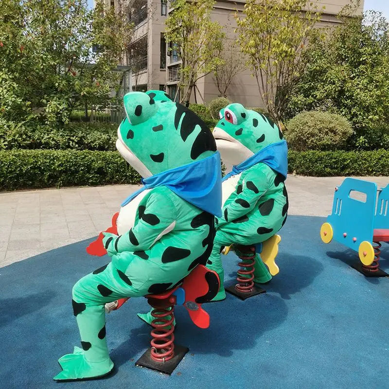 Funny Mascot Frog Doll Costume for Adult Halloween Easter Parties mascot costume