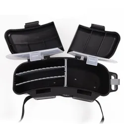 Portable Waterproof Fishing Tackle Organizer and Waist Belt Bag (Black)