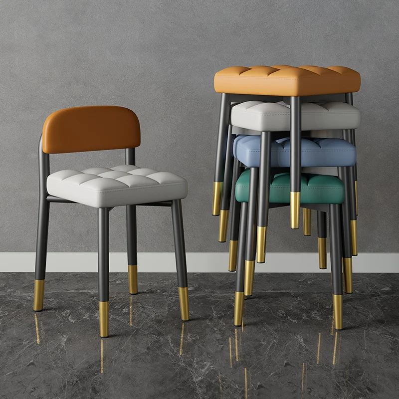 

Kitchen Dresser Dining Chairs Desk Modern Manicure Bedroom Dining Chairs Relaxing Luxury Sillas Comedor Household Items YY50DC