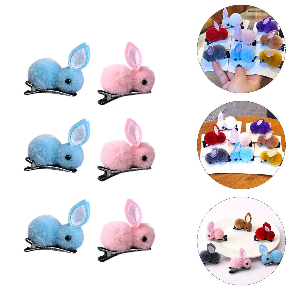 

10 Pcs Kids Hair Pins for Girls Hairpin Rabbit Cartoon Hadwear Children Barrette Hairpins Lovely
