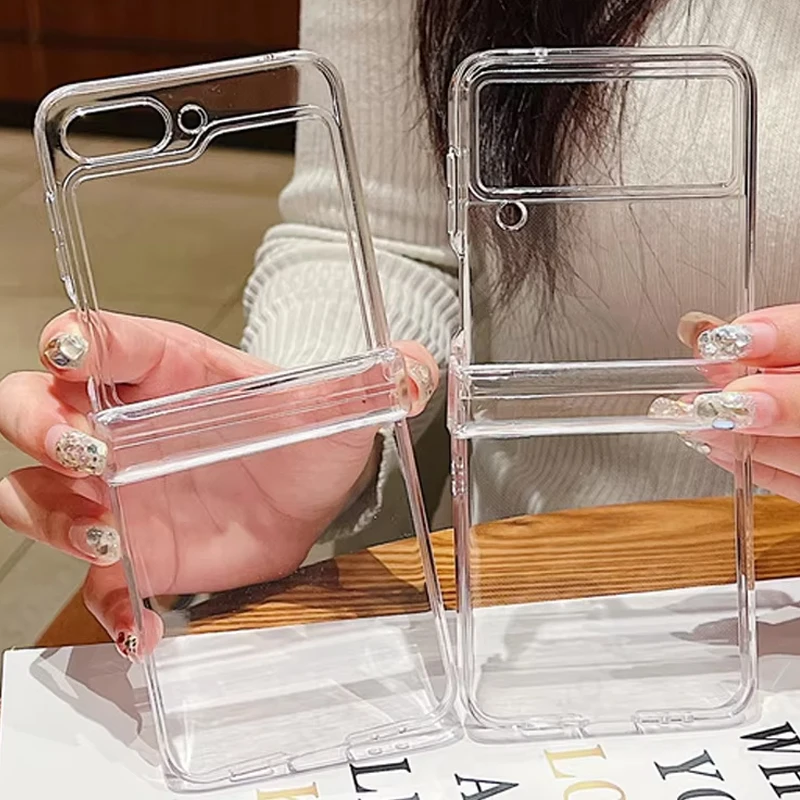 Transparent Shockproof Hard PC Case for Samsung Galaxy Z Flip Series