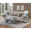Coventry 36" Coffee Table with Drawer and Two End Tables with Tray Set of 3 Fresh and clean Gray 4