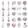 2024 Pink 925 Silver Pink Perfume Dance shoe pendant Charm Ghost Dog Bead Fit Original Bracelet Jewelry For Annversary Gifts 1