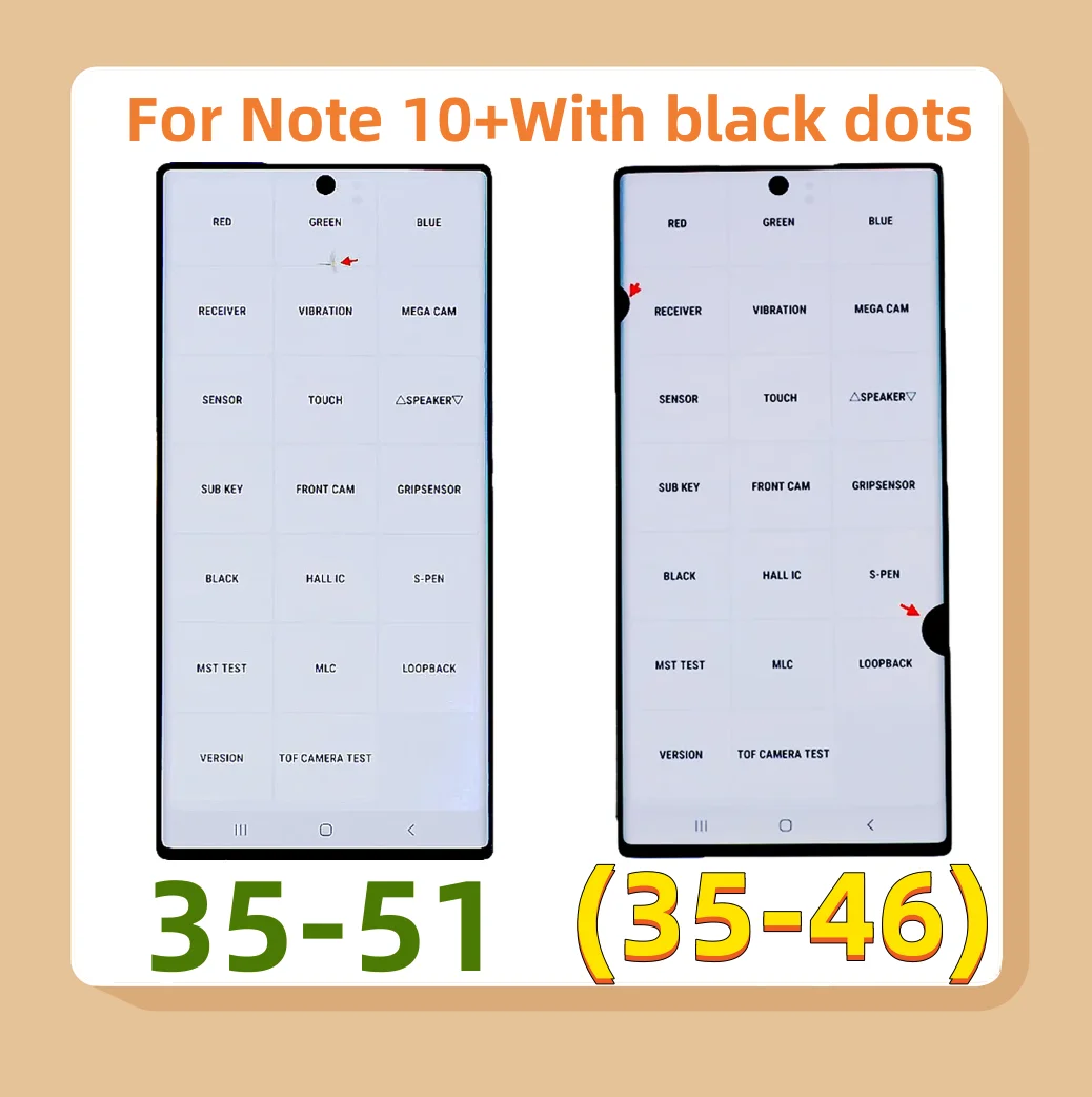 100 Test Note10+ LCD For SAMSUNG GALAXY note 10 plus N975 N9750