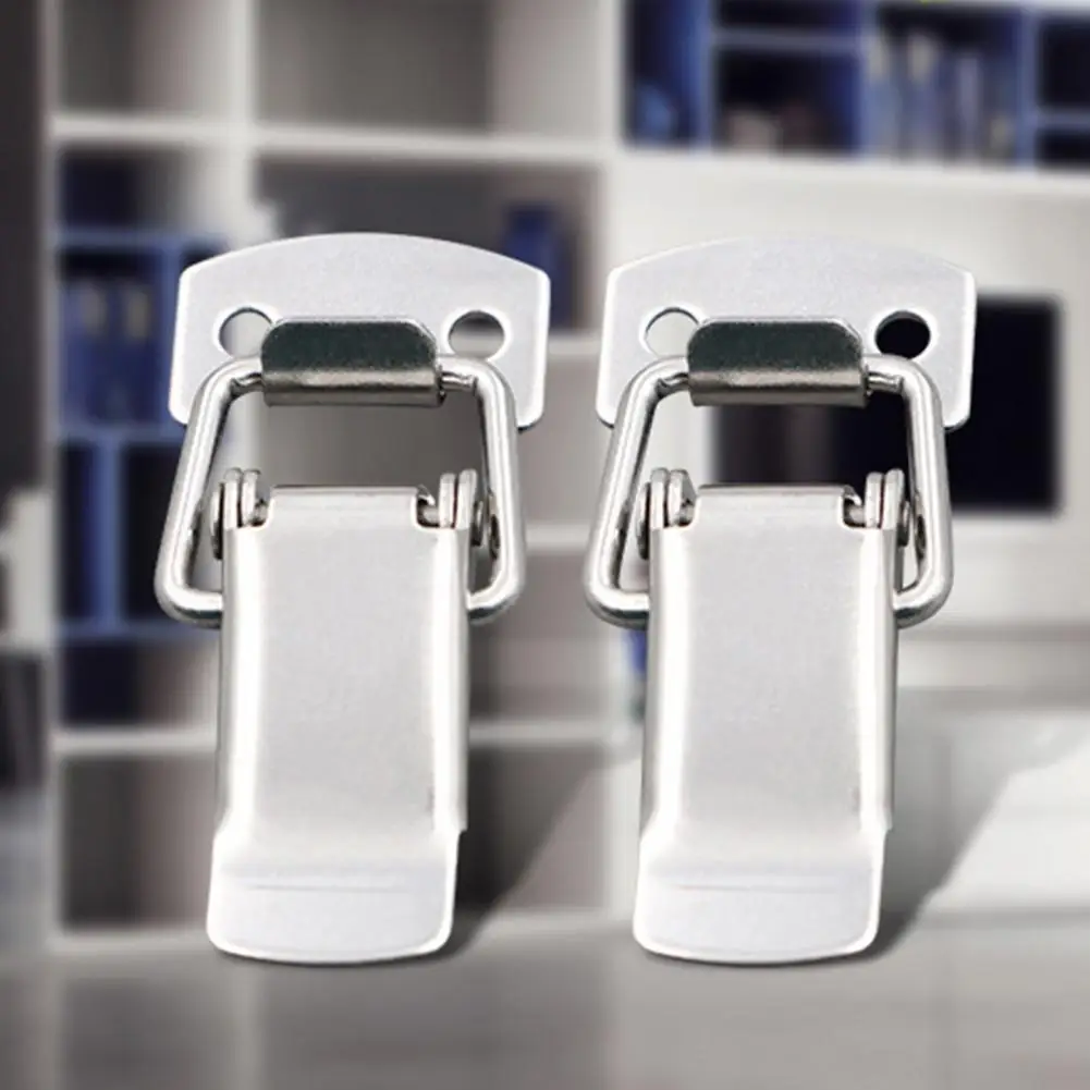1 Set Tool Bag Locks Anti-rust Stable Portable Stainless Steel Latch Locks Cabinet Box Hasps for Household