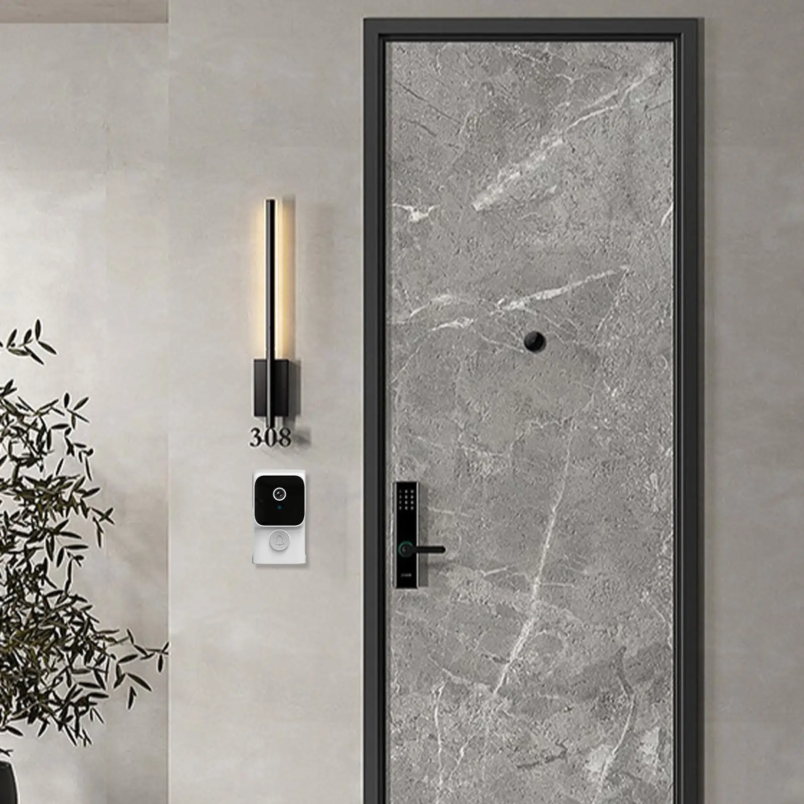 Video Doorbell Camera Smart Video Doorbell Security Camera Two-Way Communication For Night Monitoring Daily Entrance Outdoor