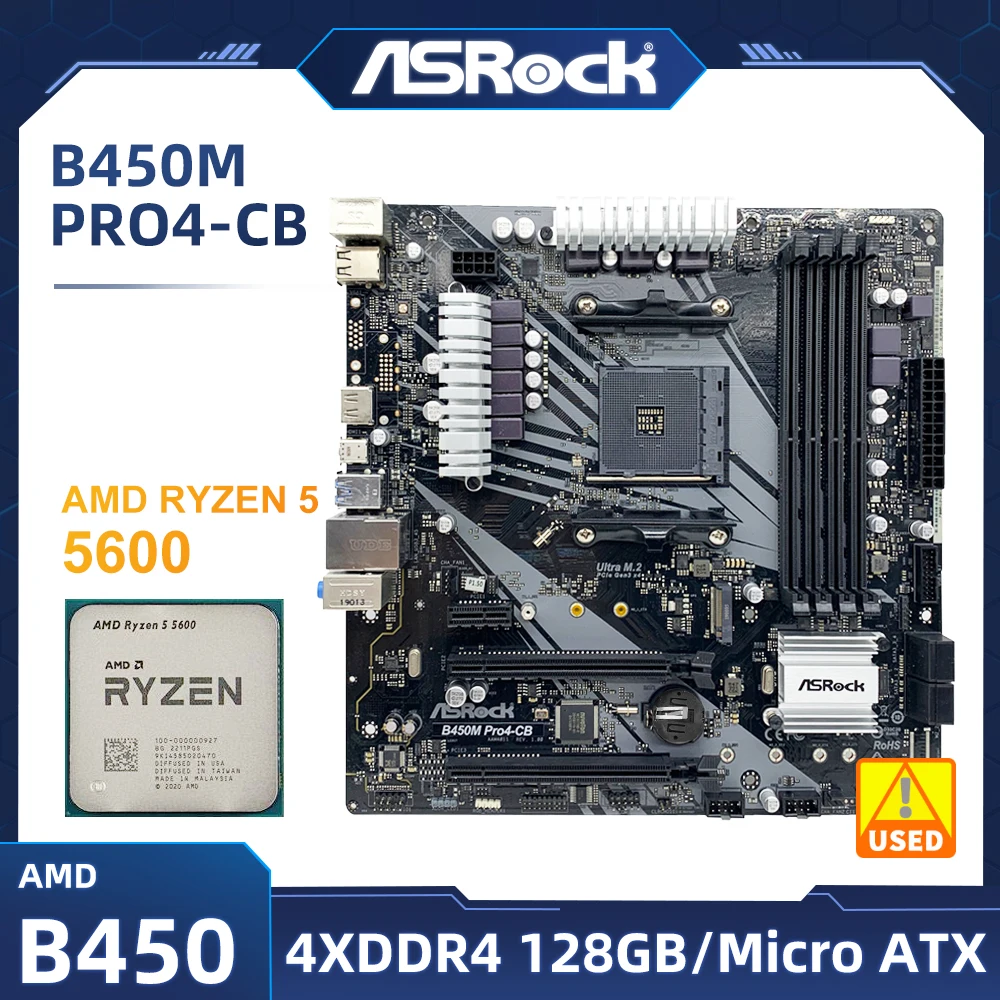 ASRock B450M Pro4 + Ryzen5 2600 セット CPU RYZEN 5 2600