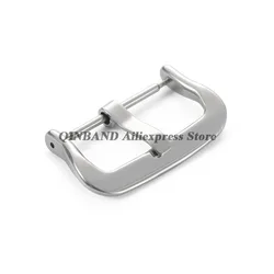 Premium Metal Watch Band Buckle with Adjustable Strap Button Accessories (A - Silver - 20mm)