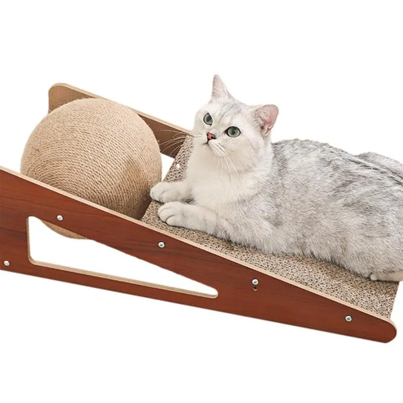 

Cat Scratcher Toy Portable Sisal Rope Kitten Scratcher Mat With Ball Reusable Interactive Cat Scratcher Playing Toy For Home