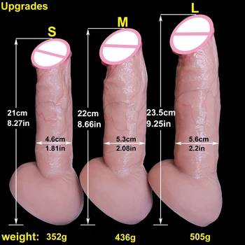 New Soft Realistic Thick Big Dildo Large Suction Cup Dick Anal Plug Rose Toy for Men Women Lesbian Skin Feel Masturbation Penis 3