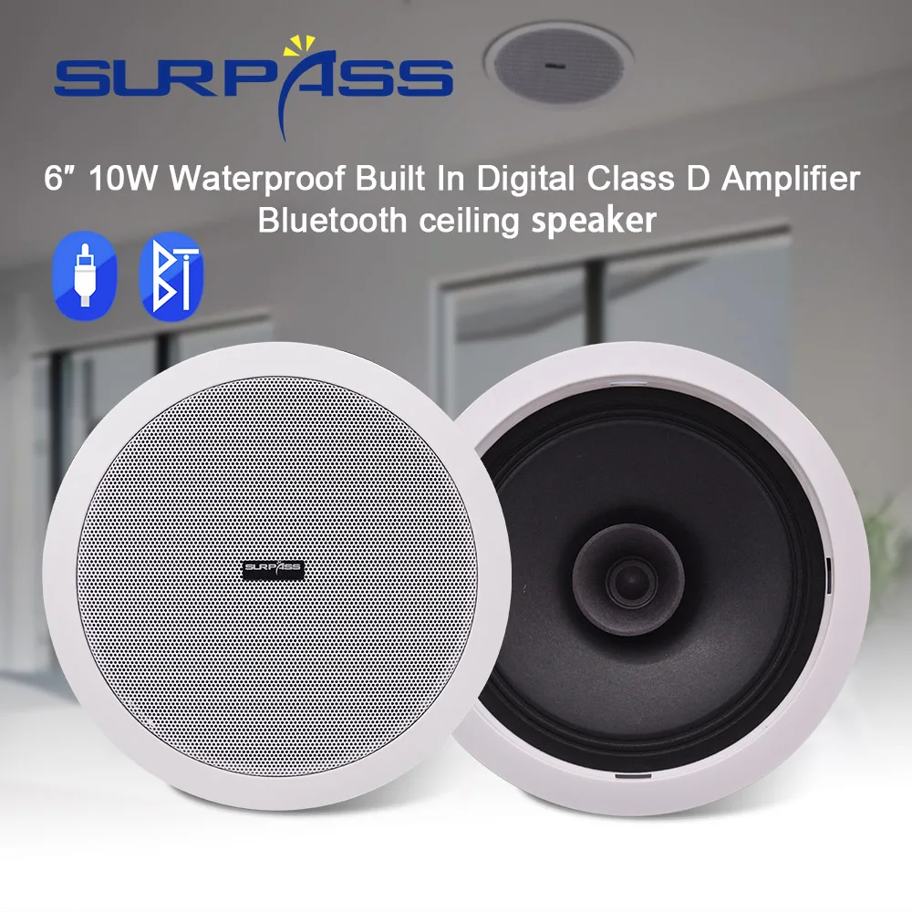 HomeAudioSystemBTInCeilingSpeakerBathroomWaterproofBuiltIn